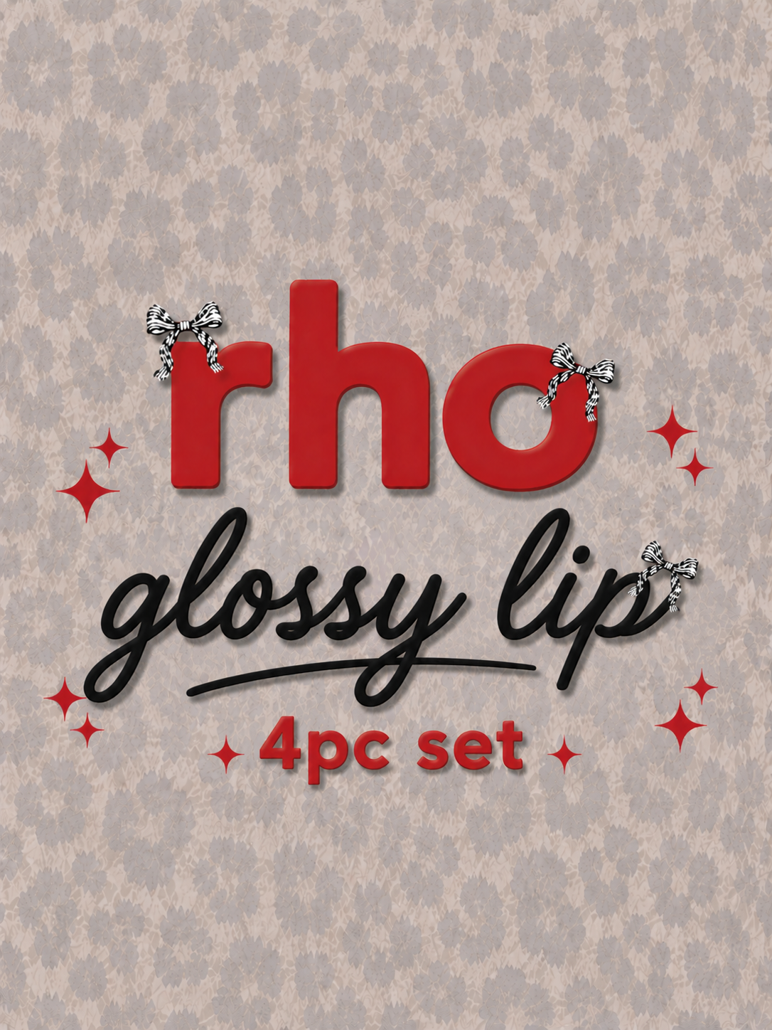 Rho glossy lip 4pc set (Retail)