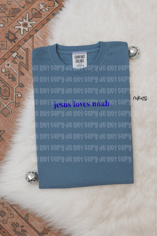 Jesus Loves Custom Monotone Name