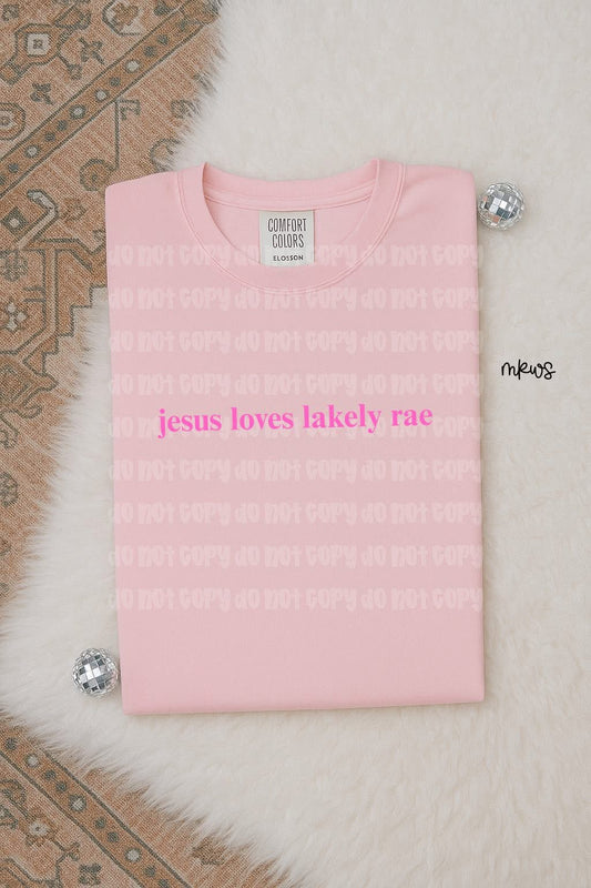 Jesus Loves Custom Monotone Name