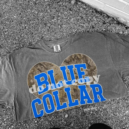 Blue Collar Camo Heart