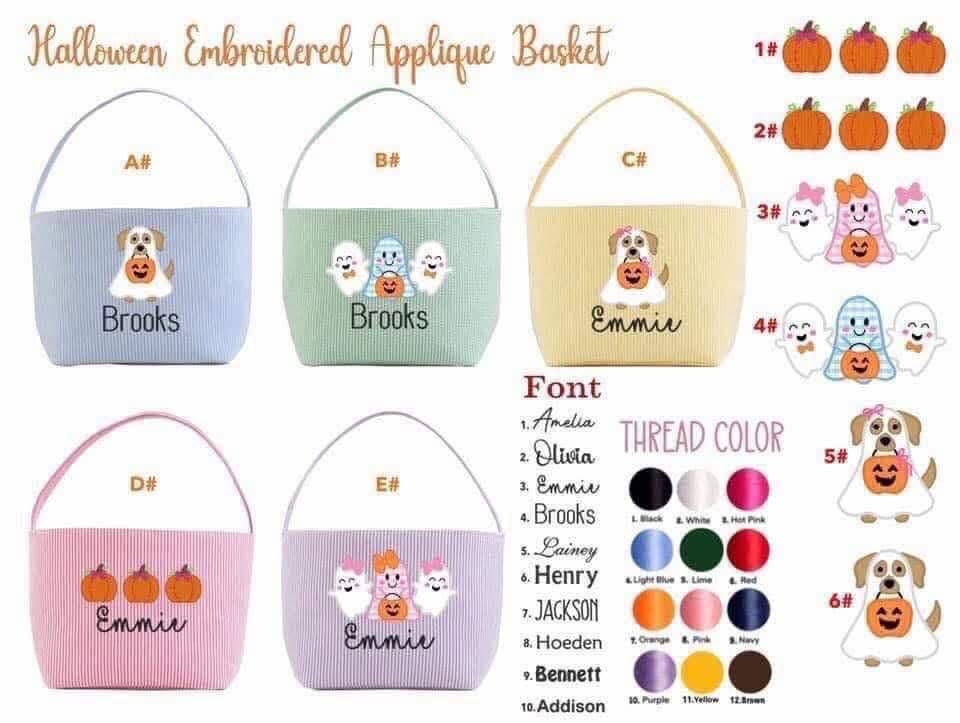 Halloween Appliqué Basket