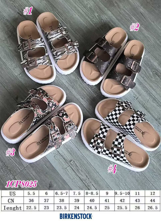 Patterned Platform Sandals - 1CP8025