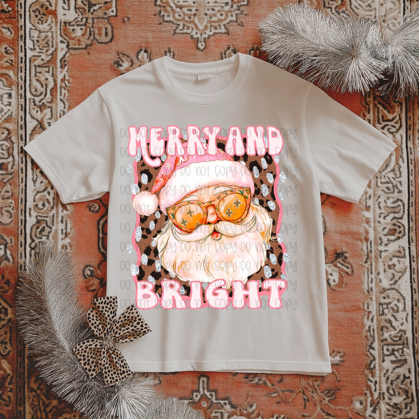 Merry & Bright Lou Santa Leopard